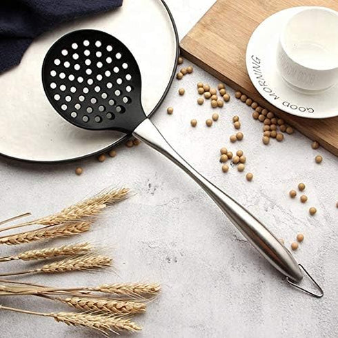 Silicone Wok Skimmer – Non-Scratch Slotted Spoon for Cooking and Frying