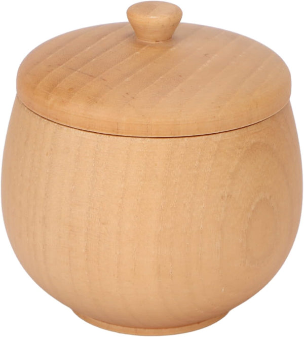 Wooden Spice Jar - Seasoning Container with Lid for Home Kitchen and Restaurant (Wood)