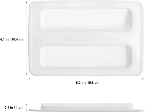 Zerodeko 2 Slice Toaster Cover, 2PCS Toaster Cover, Silicone Toaster Lid, Bread Machine Cover Bread Maker Accessories (White)