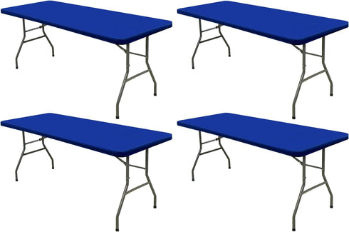 4 Pack Picnic Table Cover Elastic Fitted Tablecloths for 6 Foot Rectangle