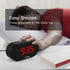 REACHER Small LED Digital Alarm Clock, Full Range Brightness Dimmer, USB Charger, Adjustable Alarm Volume
