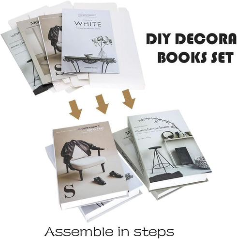 HMMSTR 4 PCS DIY Faux Books for Decoration,Coffee Tabletop Decor Book, Living Room Decorative Objects, Entry Decor
