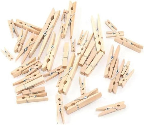 Durable Mini Wooden Clothespins for Crafts, 1-Inch Size, Pack of 100 for DIY Projects, Photos, Home Decor