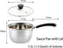 Stainless Steel Sauce Pan with Lid, 1.3 Quart Milk Pot for Home Kitchen, Dishwasher Safe Cookware