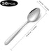 Pleafind 36-Pcs Dinner Spoons Set (7.4 inch), Spoons Silverware, Stainless Steel Spoon, Silver Spoons, Mirror Polished Tablespoon, Silverware Spoons for Home, Kitchen, Restaurant, Dishwasher Safe