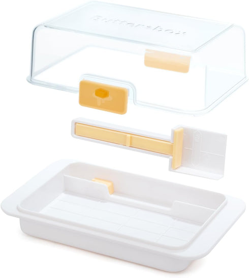 BRIDZON Butter Dish for Countertop and Fridge, Large Airtight Butter Box with Lid