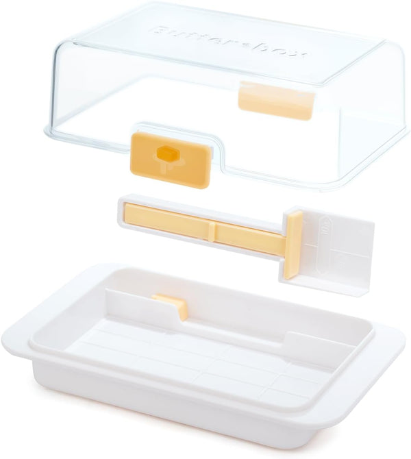 BRIDZON Butter Dish for Countertop and Fridge, Large Airtight Butter Box with Lid