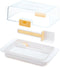 BRIDZON Butter Dish for Countertop and Fridge, Large Airtight Butter Box with Lid