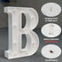 26 Marquee Light up Letters - Alphabet Battery Powered LED Lights, Night Light White Plastic for Engagement Party