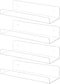 TONICE 4 Pack Acrylic Shelves for Wall 10in Floating Shelf Wall Mounted