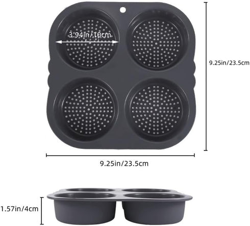 Silicone Hamburger Bun Pan, Multi Cavity Non-Stick Baking Mold for Making Buns, Household Baking Tool