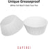 Caperci Standard White Foil Cupcake Liners 150-Pack, Premium Greaseproof Muffin Wrappers for Baking