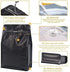Valve(50pcs,12 oz,3/4 lb) REMTAP Coffee Bags with balck High Barrier Aluminumed Foil Flat Bottom Standing Coffee Beans