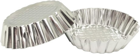 Set of 30, 3-3/4" Non-stick Aluminum Tart Mold, Fluted Design Mini Pie Tin
