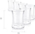 Set 6 (6 oz 177 ml) Teabloom Modern Insulated Turkish Tea Glasses - of Double Walled Glass Teacups /