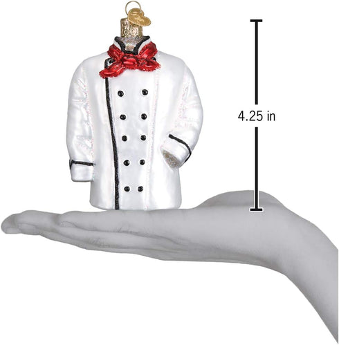 Old World Christmas Chef's Coat Glass Blown Ornament for Christmas Tree, 4x4