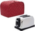 Polyester Quilted Toaster Cover, Four Slice Toaster, Dust & Fingerprint Protection, Machine Washable Red