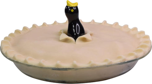 R&M International Set of 2 Black and White Pie Bird Vents