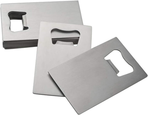 Ramddy Stainless Steel Credit Card Size Beer Bottle Opener, 10 Pcs