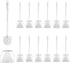 FoldTier 15 Sets Toilet Holder and Brush Set 16.14 Inch Toilet Bowl