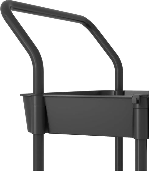 4-Tier Buzowruil Rolling Utility Cart, Storage Cart with Handle Multi-Purpose and Locking Wheels,with Hanging Basket