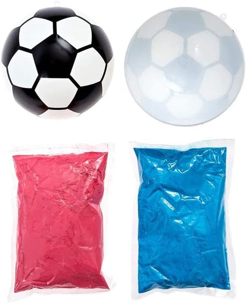 Ultimate Party Supplies Gender Reveal Soccer Ball | Blue and Pink Powder Kit | Non-Transparent | Gender Reveal Party