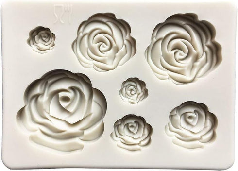 2PCS Rose Flowers Silicone Molds - Cake Chocolate Mold Wedding Cake Decorating Tools