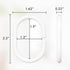 Amazer White Shower Curtain Hooks, 24 Pcs Plastic Rings for Bathroom Shower Rod, Loops for Shower Curtain