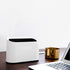 SUBEKYU 0.4 Gal Mini Countertop Trash Can - Small Desktop Garbage Can for Office, Tiny Wastebasket, Plastic, White