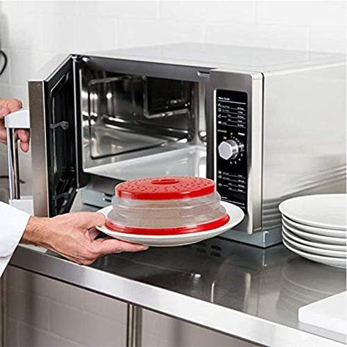 Pack of 2 Collapsible Microwave Food Cover, Vented Microwave Lid for Food, 10.5inch, BPA Free