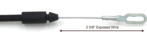 Flapper Style Recliner Release Handle, Replacement for Lane and Action Recliners, 2 5/8" Exposed Wire, Black
