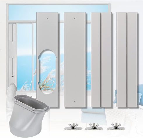 Portable Air conditioner Window Kit, Adjustable Vertical/Horizontal Sliding Window Kit Plate for