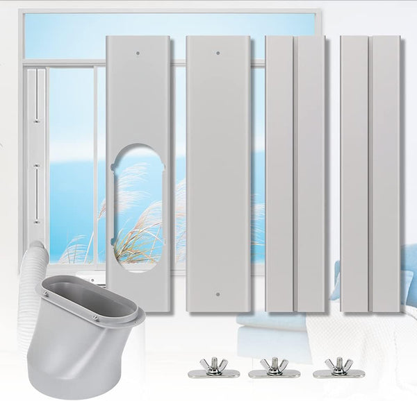 Portable Air conditioner Window Kit, Adjustable Vertical/Horizontal Sliding Window Kit Plate for
