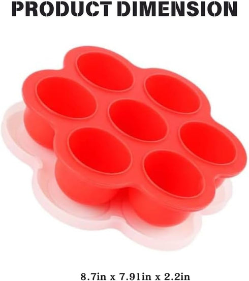 Egg Bites Tray with Lid | Silicone Molds for Instant Pot, Air Fryer, and Oven | Egg Bite for Pressure Cooker |