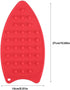 Yosoo Silicone Iron Hot Rest Pad Mat, Iron Stand Mat for Ironing (Red)