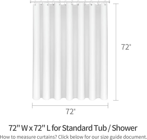MitoVilla Grey Marble Shower Curtain Set, Luxury Waterproof Washable Fabric Shower Curtain for Bathroom Decor, 72 x 72