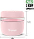 24 oz Set 1 Tronco Glass Lunch Bowl Container with Lid, Glass Food Containers, Leak & Spill Proof, Soup & Stew Food