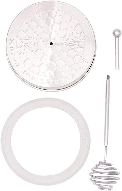 Mason Jar Lifestyle Wide Mouth Stainless Steel Honey Dipper