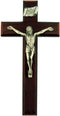 8" Beveled Cherry Crucifix D cor Wall Cross - Christian Catholic Home Religious