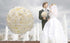 WIFELAI-A Ivory Cream Bouquet with Diamond Soft Ribbons - Artificial PE Rose Bridal Flowers for Wedding, Party, Church