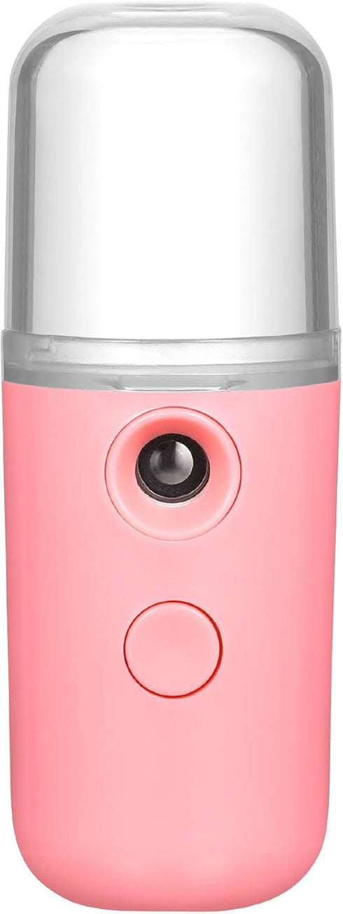 LIFKOME Hand Held Humidifier, Portable Pink Humidifier Diffuser, Face Mister for Home, Office, Travel