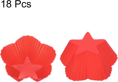 uxcell 18pcs Silicone Cupcake Liners, 2.75 Inch Reusable Nonstick Muffins Mold for Birthday Wedding Party
