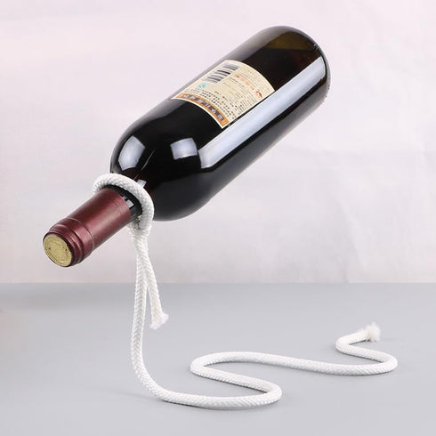 YMTengFei Magic Rope Wine Rack, Creative Metal Chain Suspension Floating Illusion Wine Rack