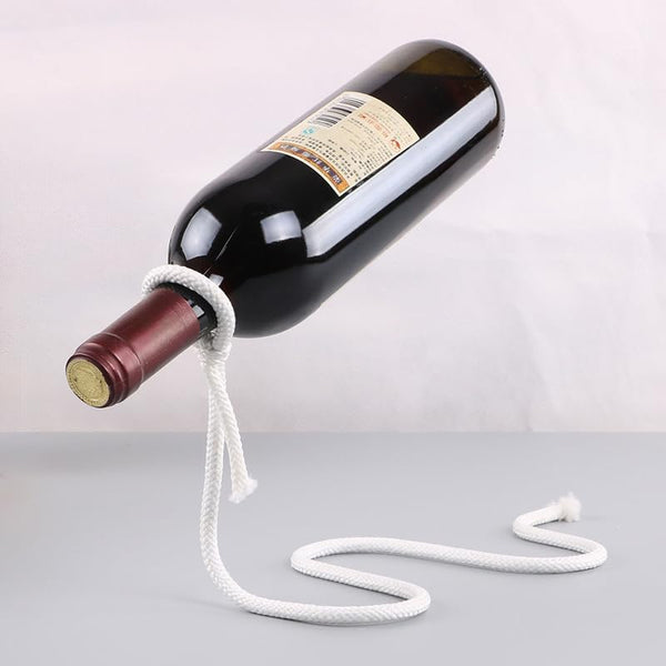 YMTengFei Magic Rope Wine Rack, Creative Metal Chain Suspension Floating Illusion Wine Rack