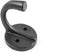 Renovators Supply Manufacturing Black Wrought Iron Wall Coat Hook - Durable 1.6" L Single Hooks for Towel, Kitchenware,