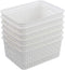 Farmoon 6 Packs White Plastic Organizing Basket - Small Pantry Storage Baskets