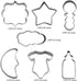 Twinkle Twinkle Little Star Themed Cookie Cutters, 7 Pack Baby Shower Baking Molds, Stainless Steel Biscuit Cutter Set