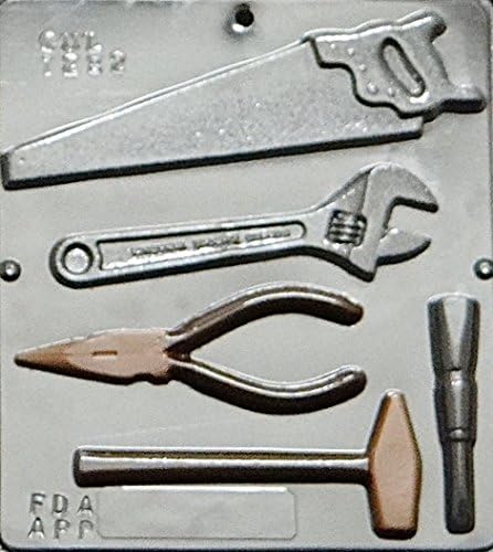 Tool Set with Saw, Wrench, Pliers & More - Chocolate Candy Mold 1282
