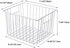 SANNO Wire Baskets Storage for Refrigerator Freezer, Metal Organizing Bins with Handles for Kitchen