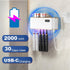 AFQLED 4 UV Toothbrush Sanitizer Holder for | Wall Mounted Toothbrush Holder for Bathroom with Fan Drying | USB